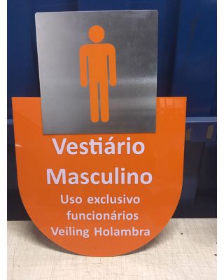 ESP042 - Placa Vestiário Masculino ESP042 - Placa Vestiário Masculino