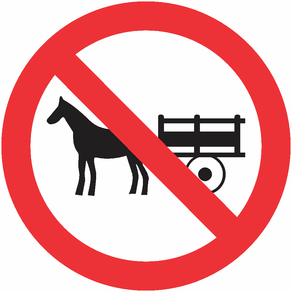 R-11 - Proibido Trânsito de Veículos de Tração Animal R-11 - Proibido Trânsito de Veículos de Tração Animal